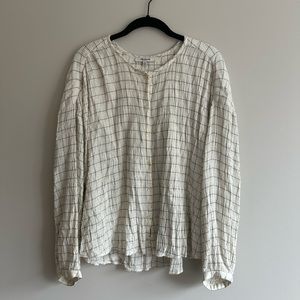 Madewell button down with grid pattern
